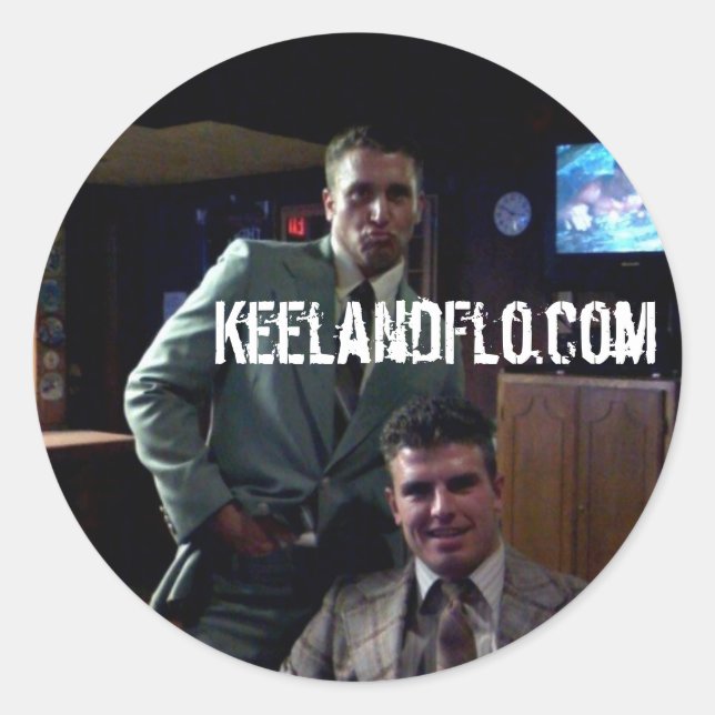 KeelandFlo.com Runder Aufkleber (Vorderseite)