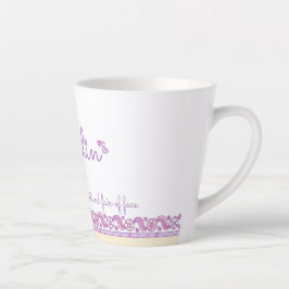 Keelin-Buchstabe K-Name bedeutet Monogramm Latte-T Milchtasse