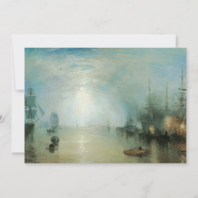 Keelmen Heaving Coals, Mondlicht von Joseph Turner Einladung (Vorderseite)