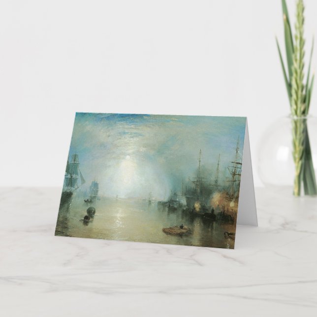 Keelmen Heaving Coals, Mondlicht von Joseph Turner Karte (Vorderseite)