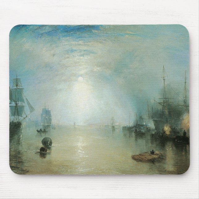 Keelmen Heaving Coals, Mondlicht von Joseph Turner Mousepad (Vorne)
