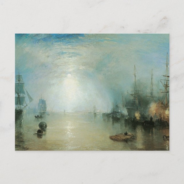 Keelmen Heaving Coals, Mondlicht von Joseph Turner Postkarte (Vorderseite)