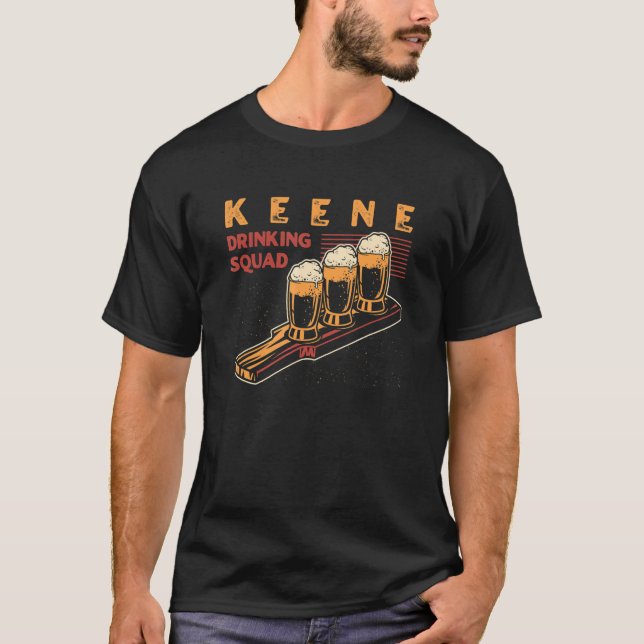 Keene Drinking Squad New Hampshire Beer Nh Booze T-Shirt (Vorderseite)