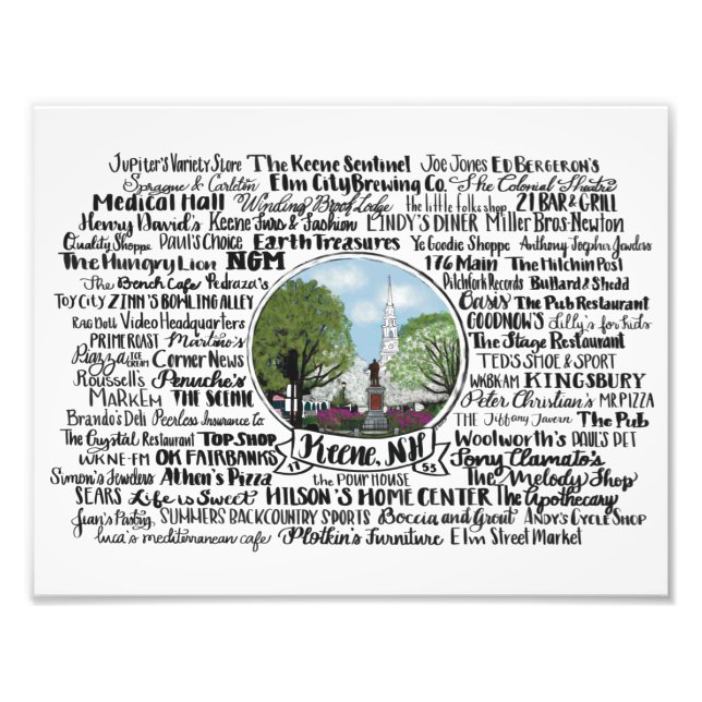 Keene, NH - Now & Then Fotodruck (Vorne)