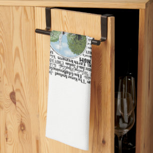 Keene, NH - Now & Then Geschirrtuch