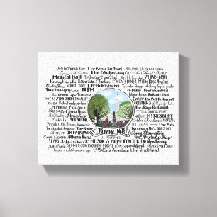 Keene, NH - Now & Then Leinwanddruck