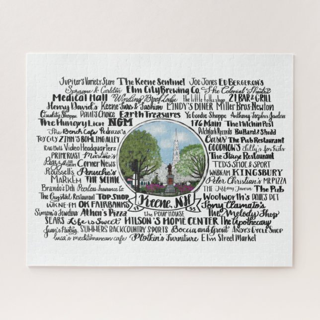 Keene, NH - Now & Then Puzzle (Horizontal)