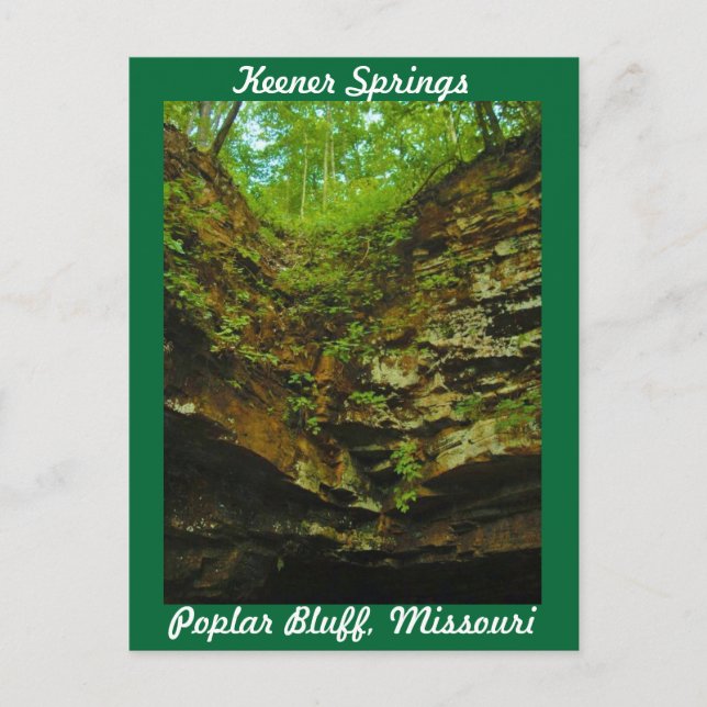 Keener Springs Poplar Bluff Missouri Postkarte (Vorderseite)