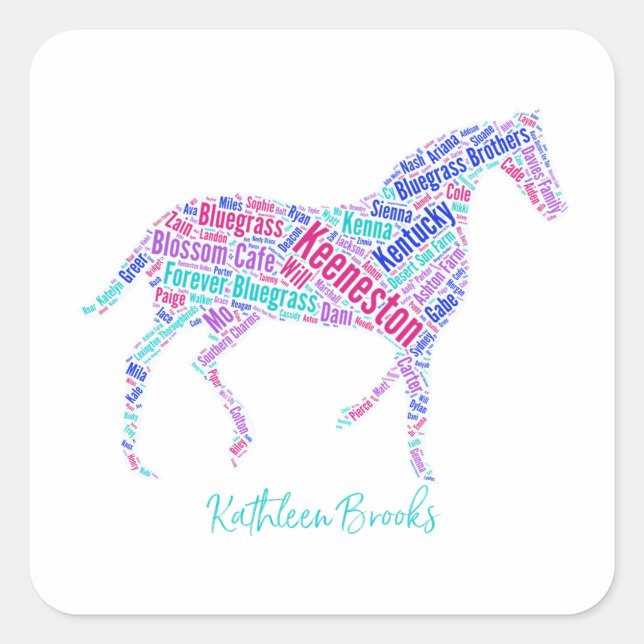 Keeneston Horse Vinyl Sticker (Vorderseite)