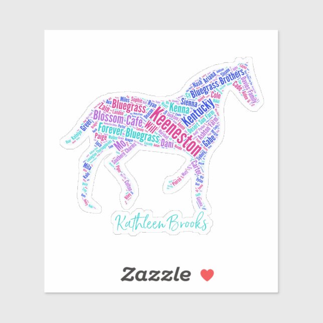 Keeneston Horse Vinyl Sticker (Blatt)