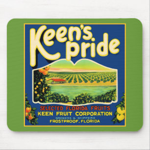 Keen's Pride Frostproof Florida Etikett Mousepad