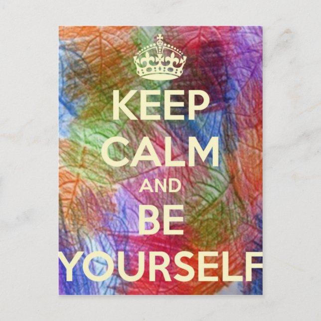 Keep Calm and Be Your Shelf Postkarte (Vorderseite)