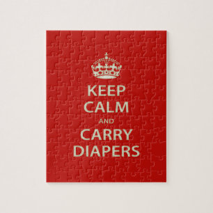 Keep Calm and Carry Diapers Puzzle