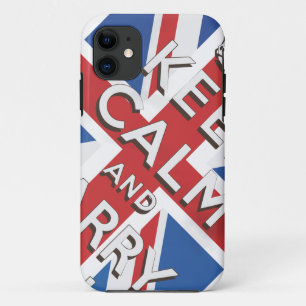 Keep Calm and Carry On Britische Flagge Case-Mate iPhone Hülle