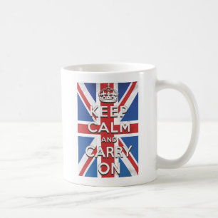 Keep Calm and Carry On Britische Flagge Kaffeetasse