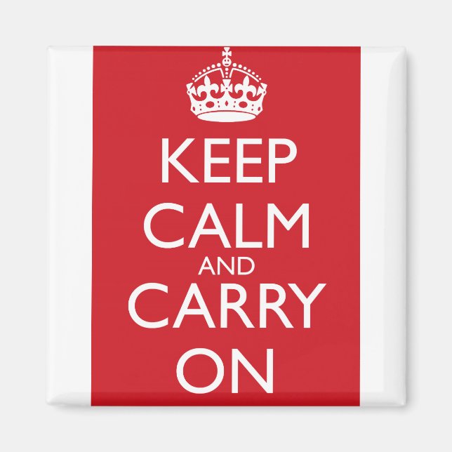 Keep Calm And Carry On: Feuerwehrauto Rot Magnet (Vorne)