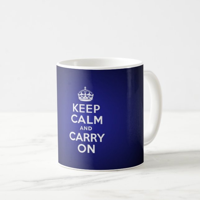 Keep calm and carry on kaffeetasse (VorderseiteRechts)