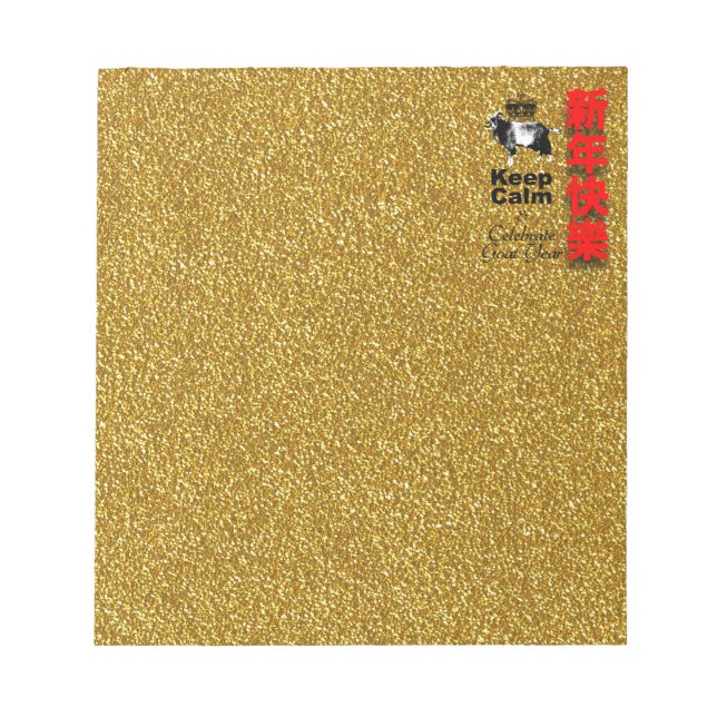 Keep Calm and Celebrate Goat Year 2027 Np Notizblock (Vorderseite)