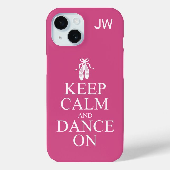 Keep Calm and Dance On Ballerina Shoes Pink Case-Mate iPhone Hülle (Rückseite)