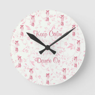 Keep Calm and Dance On Ballet Runde Wanduhr