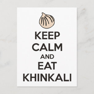 Keep calm and eat khinkali postkarte
