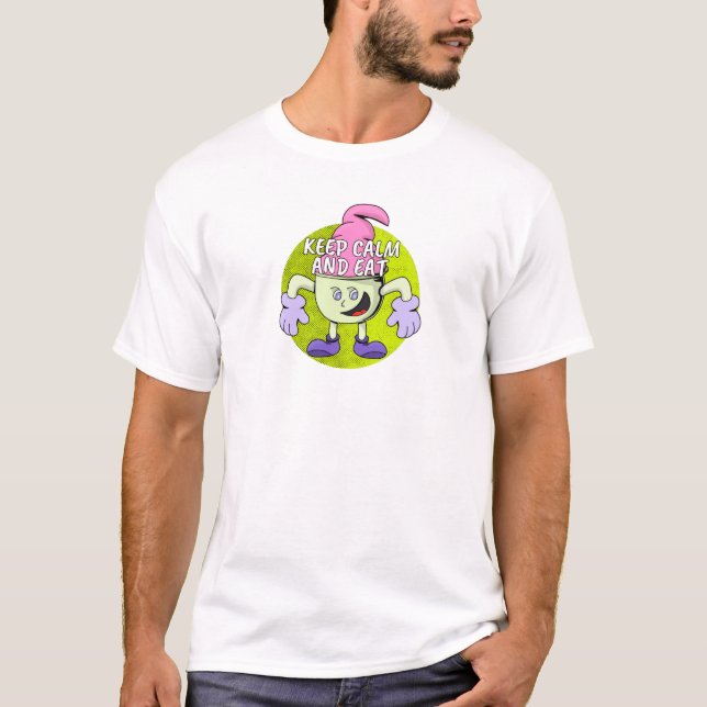 Keep Calm and Eat T-Shirt (Vorderseite)