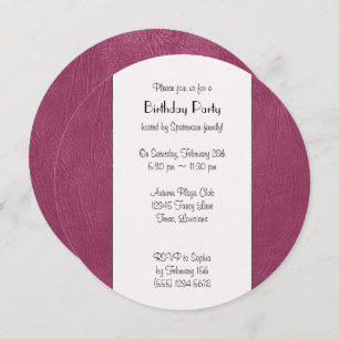 Keep Calm and Glam Up, Pink Leather, Birthday Einladung