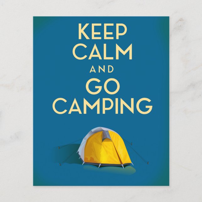 Keep Calm and Go Camping vintage Print (Vorderseite)