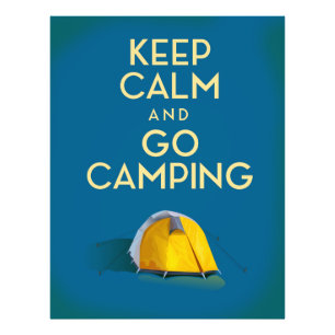 Keep Calm and Go Camping vintage Print Fotodruck