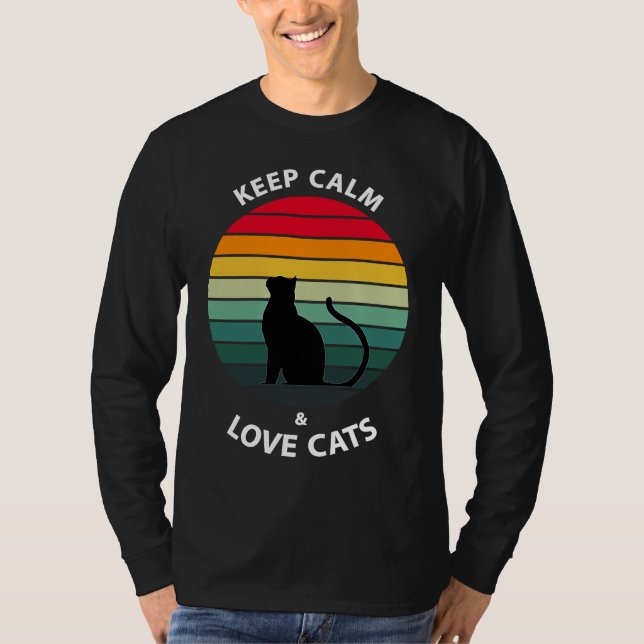 Keep calm and love cats T-Shirt (Vorderseite)