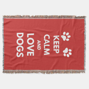 Keep calm and love dogs decke