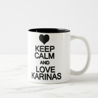 Keep Calm And Love Karinas Zweifarbige Tasse