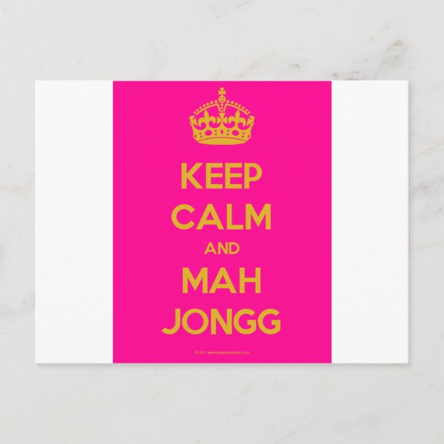 Keep-Calm-And-Mah-Jongg.pdf Postkarte (Vorderseite)