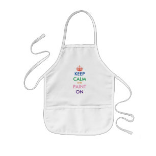 Keep Calm and paint on small kid's apron for art Kinderschürze