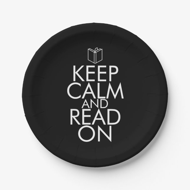 KEEP CALM AND READ ON PAPPTELLER (Vorderseite)