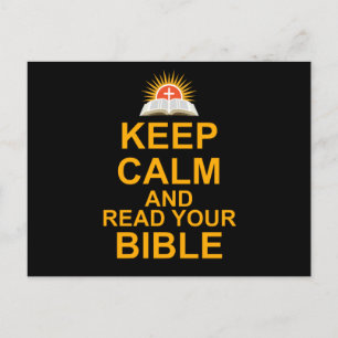Keep Calm and Read Your Bible Postkarte