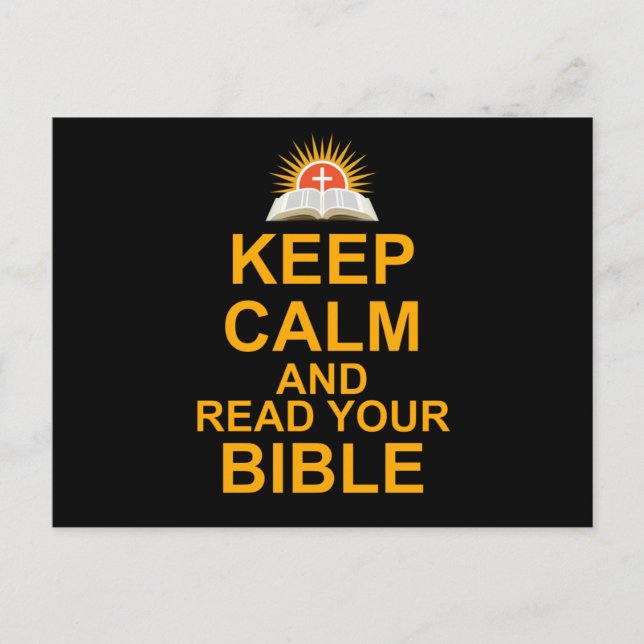 Keep Calm and Read Your Bible Postkarte (Vorderseite)