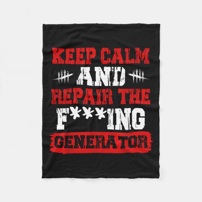 Keep Calm And Repair The Generator Video Game  Fleecedecke (Vorderseite)