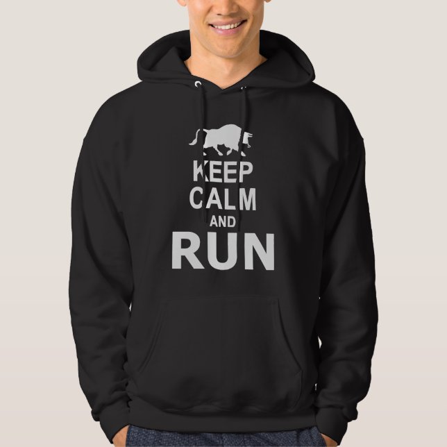 Keep Calm And Run Bull Hoodie (Vorderseite)