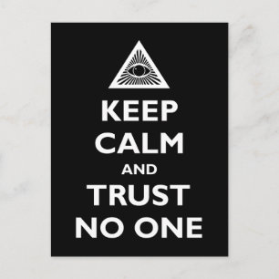 Keep Calm and Trust No One Postkarte