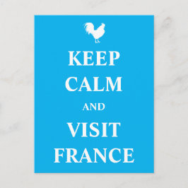 Keep calm and visit Frankreich Postkarte