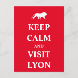Keep calm and visit Lyon Postkarte
