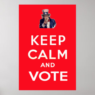 Keep Calm and Vote Poster