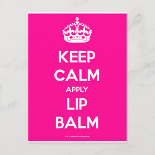 Keep-Calm-Apply-Lip-Balm.pdf Postkarte