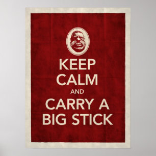 Keep Calm & Carry a Big Stick Poster