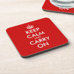 Keep calm cork coaster set | Customizable template Getränkeuntersetzer<br><div class="desc">Keep calm cork coaster set Customizable tplate design. Keep calm and carry on theme. Create your own parody. Great for cafe,  bar,  pub,  man cave,  home etc.</div>