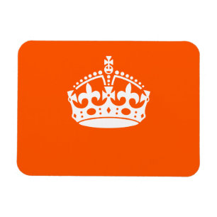 KEEP CALM CROWN on Orange Customize This Magnet