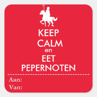 Keep Calm en Eet Pepernoten Sticker