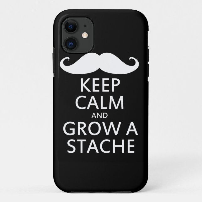 Keep Calm & Grow A Stache Case-Mate iPhone Hülle (Rückseite)