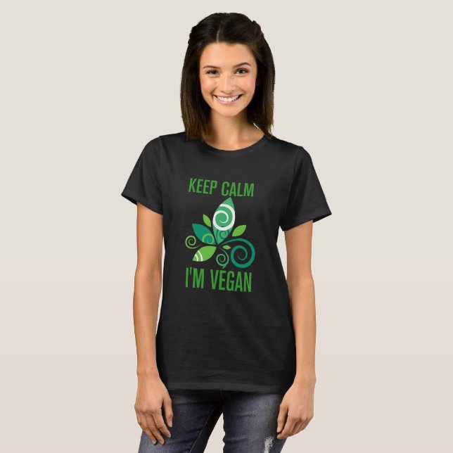 Keep Calm i’m vean T-Shirt (Vorne ganz)